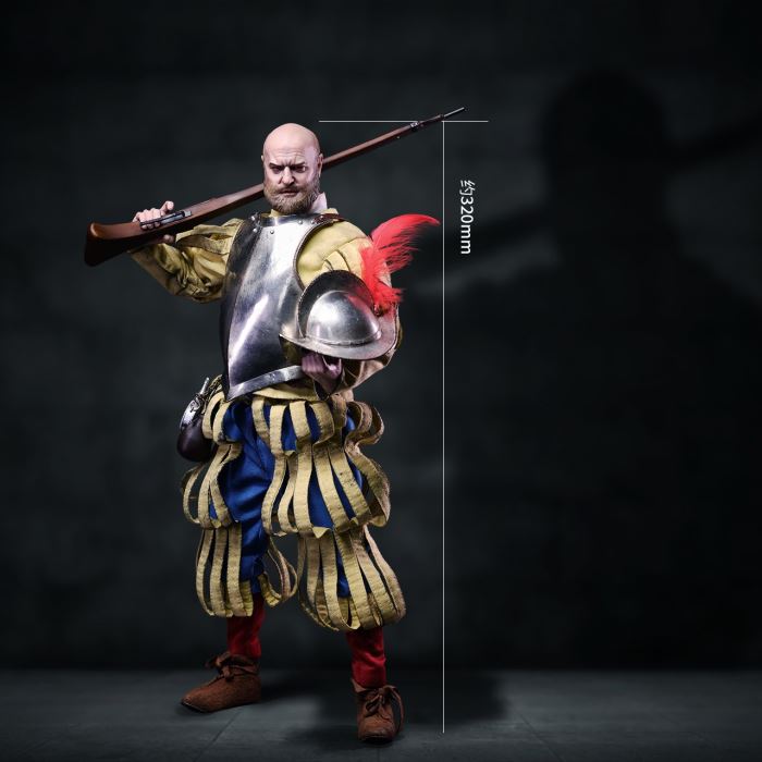 Empire Series - SPANISH CONQUISTADOR MUSKETEER SERGEANT (NICKEL SILVER EDITION) 1/6