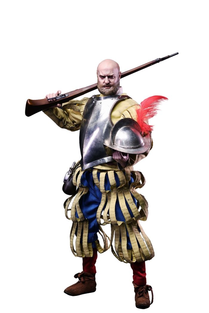 Empire Series - SPANISH CONQUISTADOR MUSKETEER SERGEANT (NICKEL SILVER EDITION) 1/6