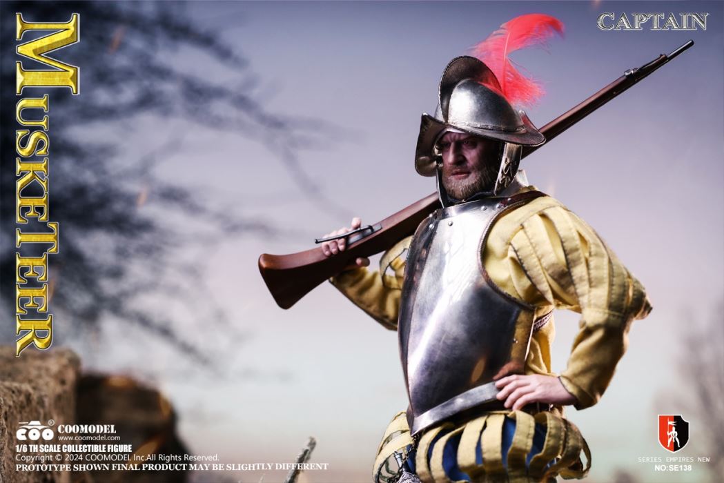 Empire Series - SPANISH CONQUISTADOR MUSKETEER SERGEANT (NICKEL SILVER EDITION) 1/6