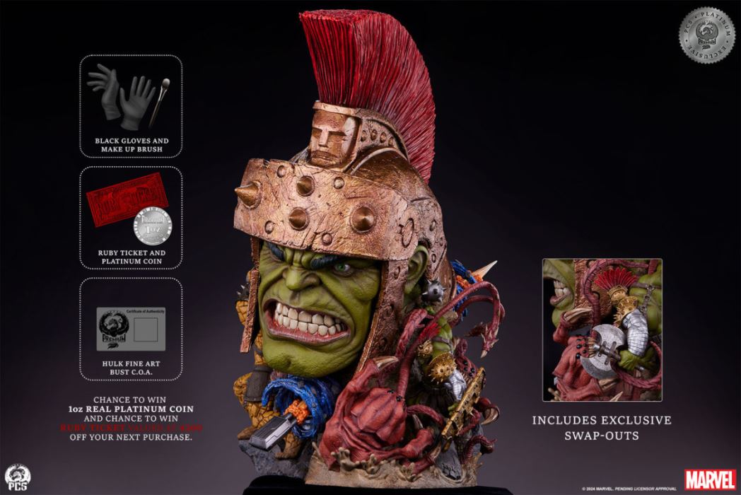 Planet Hulk Fine Art Bust - Platinum Ex