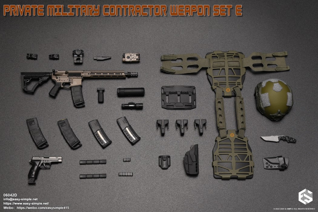 PRIVATE MILITARY CONTRACTOR WEAPON SET E 1/6