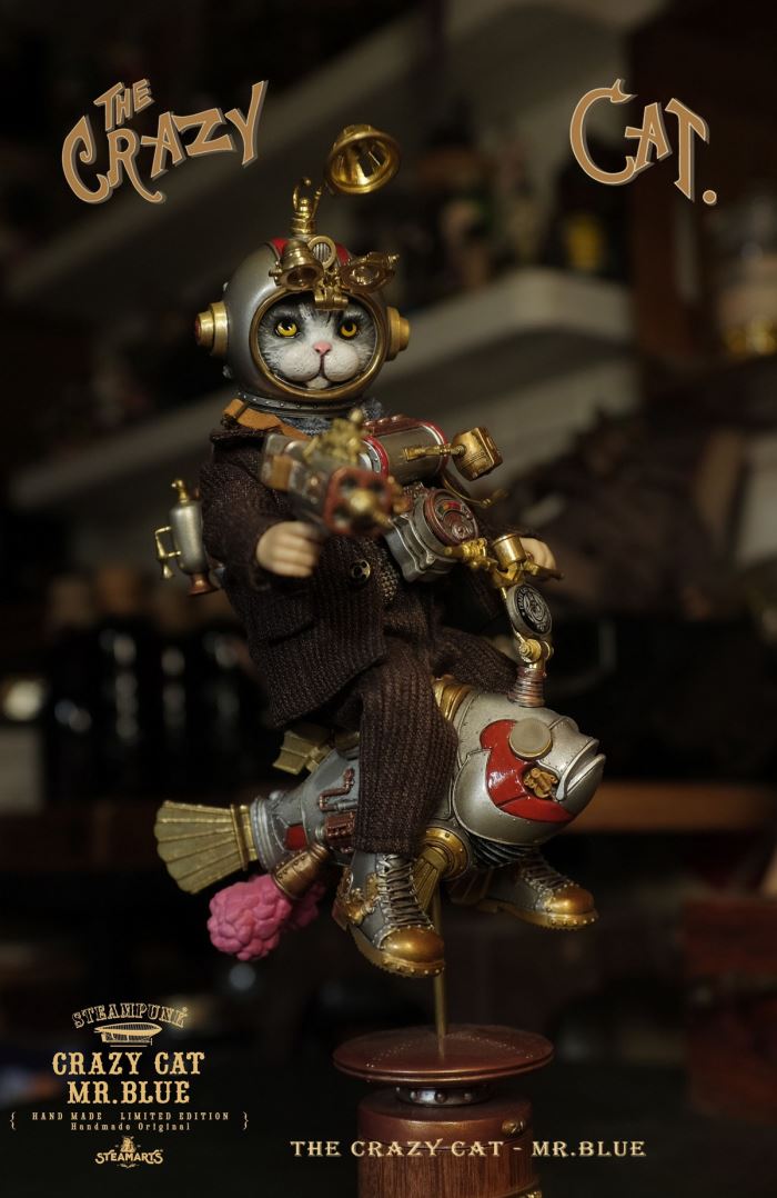 Mr. Blue Q version CRAZY CAT MR.BLUE (Silver version) 1/6