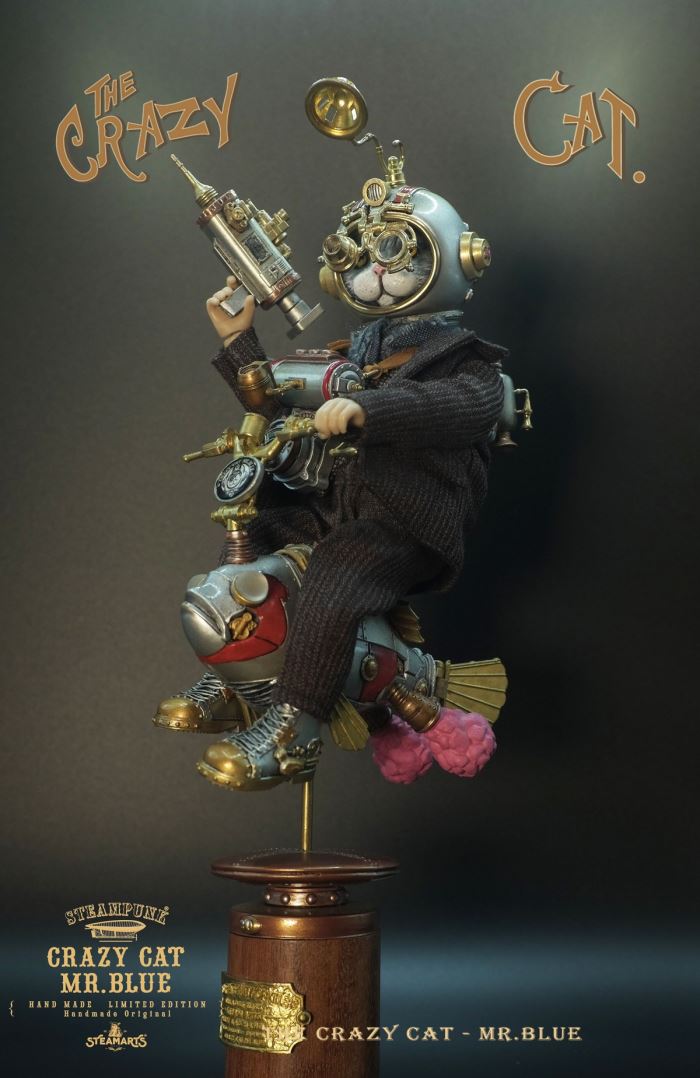 Mr. Blue Q version CRAZY CAT MR.BLUE (Silver version) 1/6