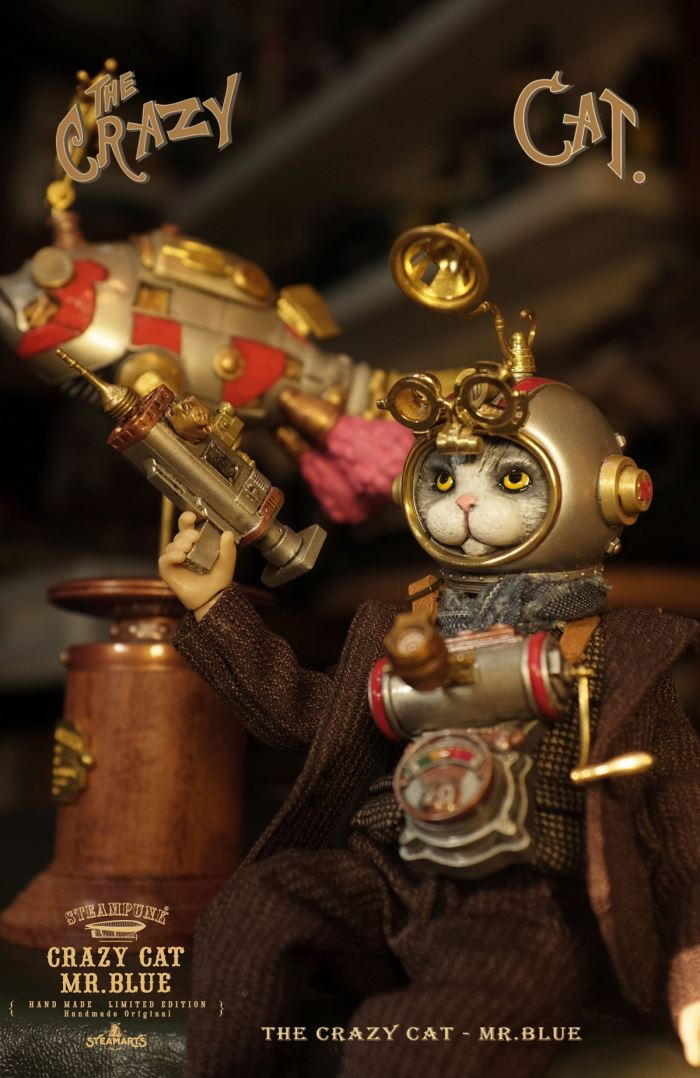 Mr. Blue Q version CRAZY CAT MR.BLUE (Silver version) 1/6