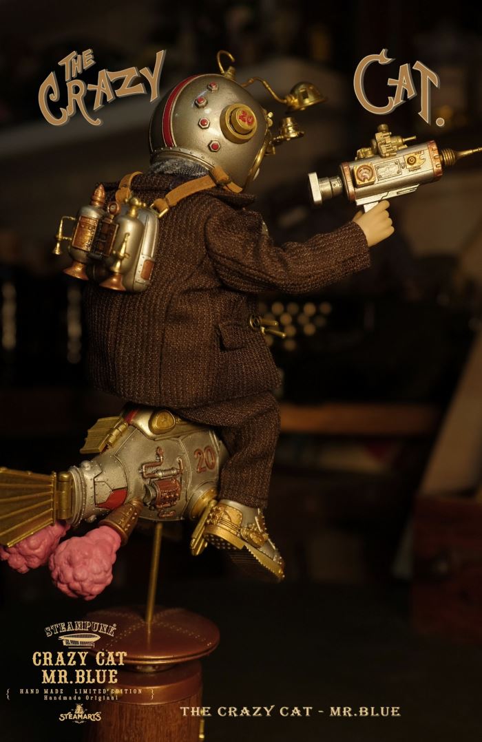 Mr. Blue Q version CRAZY CAT MR.BLUE (Silver version) 1/6