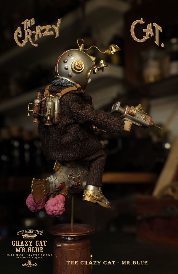 Mr. Blue Q version CRAZY CAT MR.BLUE (Silver version) 1/6