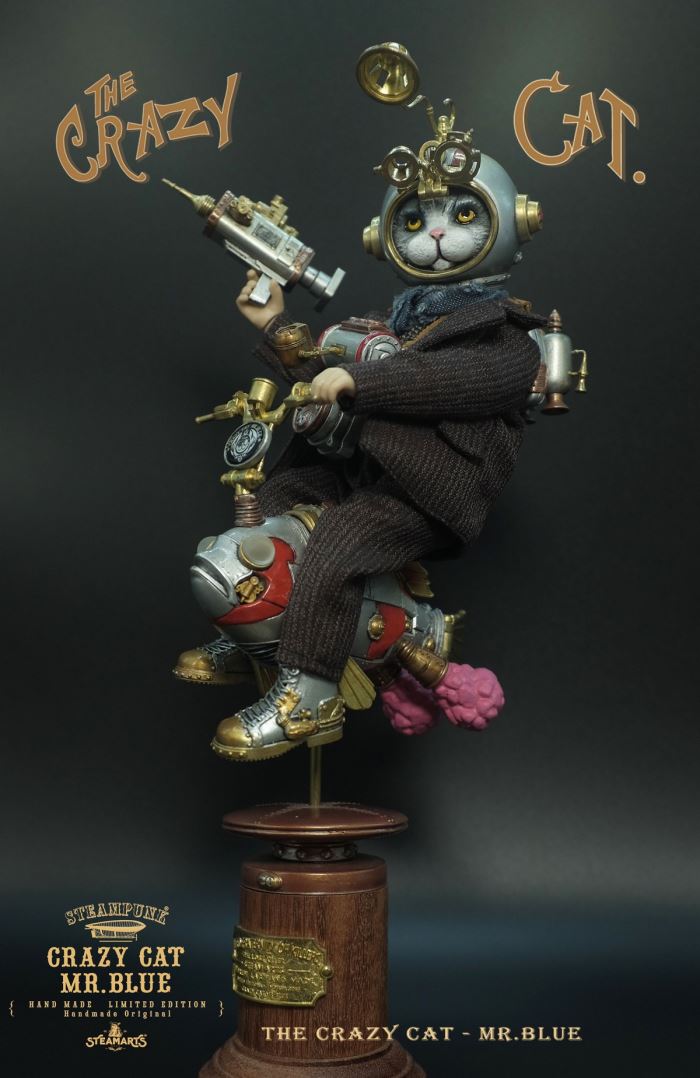 Mr. Blue Q version CRAZY CAT MR.BLUE (Silver version) 1/6