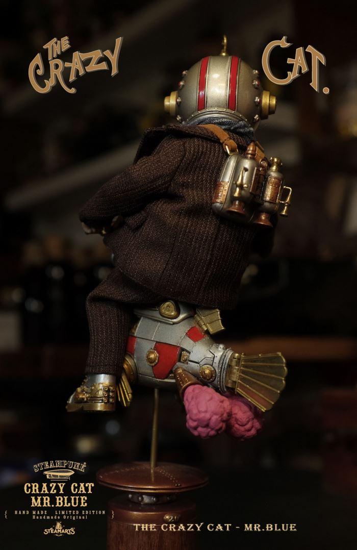 Mr. Blue Q version CRAZY CAT MR.BLUE (Silver version) 1/6