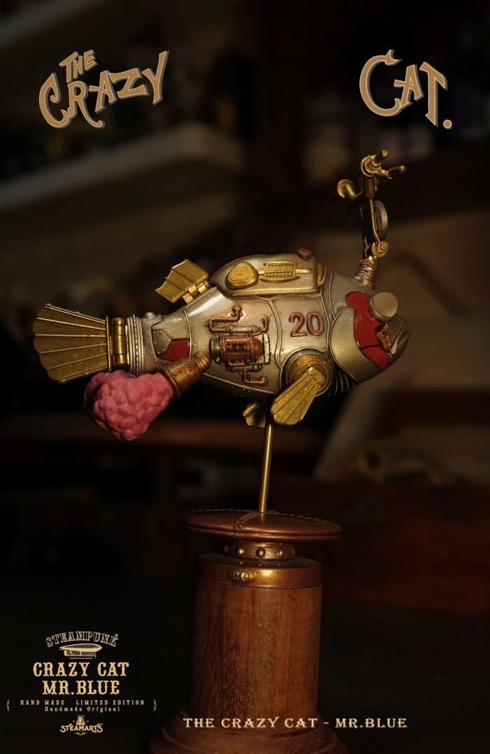Mr. Blue Q version CRAZY CAT MR.BLUE (Silver version) 1/6