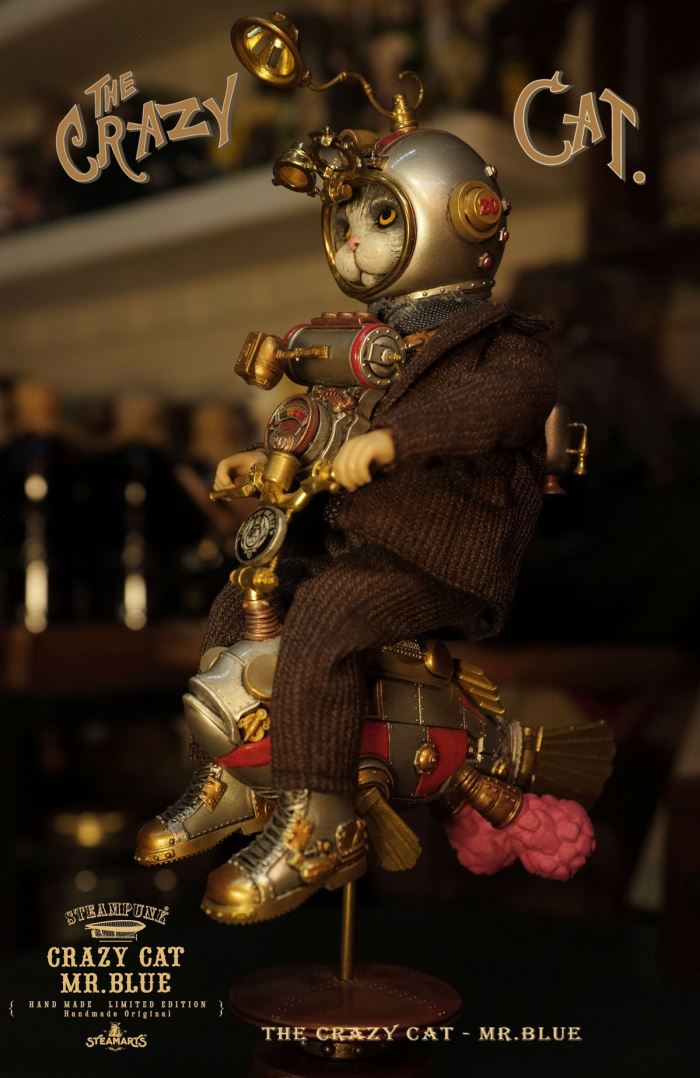 Mr. Blue Q version CRAZY CAT MR.BLUE (Silver version) 1/6