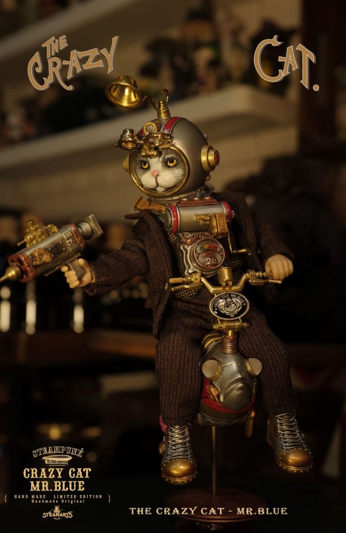 Mr. Blue Q version CRAZY CAT MR.BLUE (Silver version) 1/6