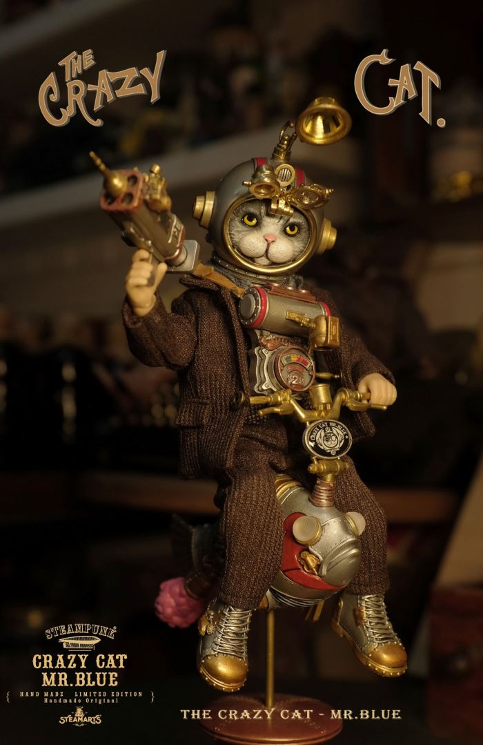 Mr. Blue Q version CRAZY CAT MR.BLUE (Silver version) 1/6