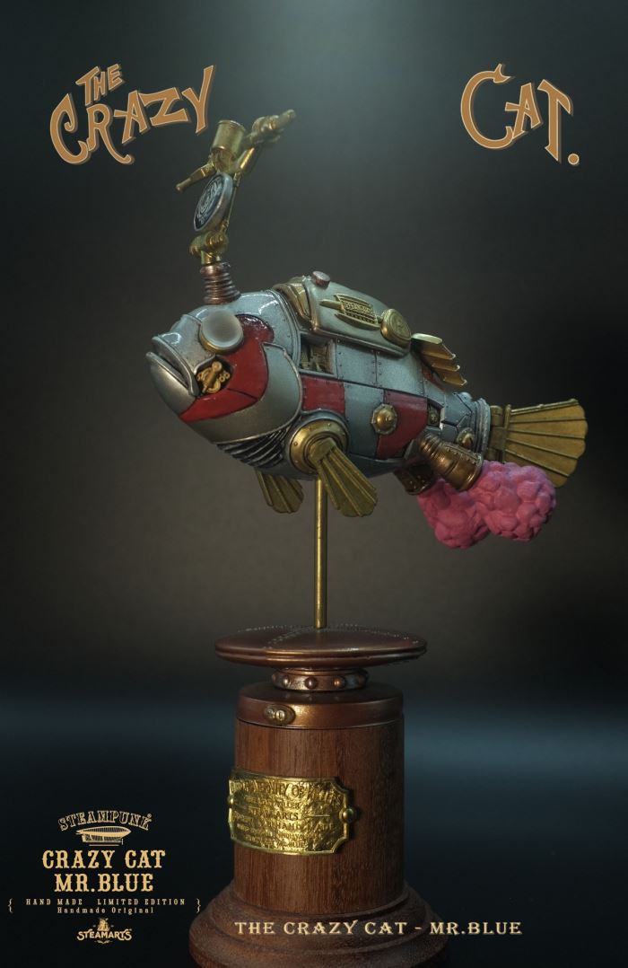 Mr. Blue Q version CRAZY CAT MR.BLUE (Silver version) 1/6