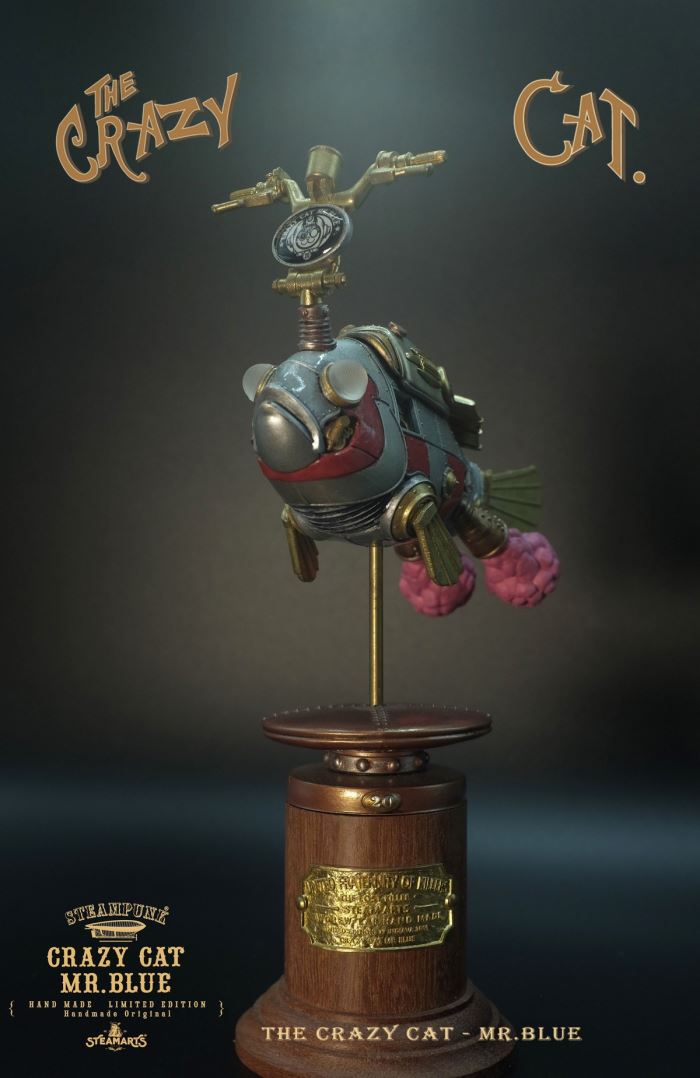Mr. Blue Q version CRAZY CAT MR.BLUE (Silver version) 1/6