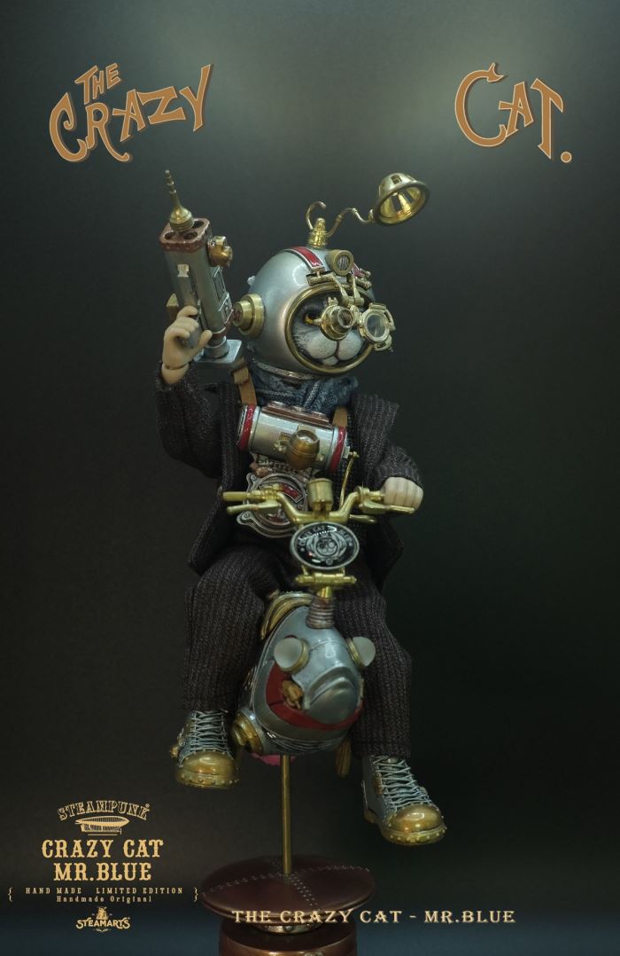 Mr. Blue Q version CRAZY CAT MR.BLUE (Silver version) 1/6