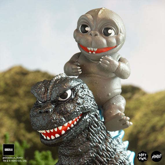 Godzilla, Minilla, Garbara Monsters Attack Soft Vinyl Figure Set