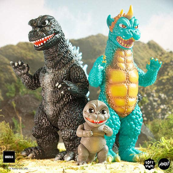 Godzilla, Minilla, Garbara Monsters Attack Soft Vinyl Figure Set
