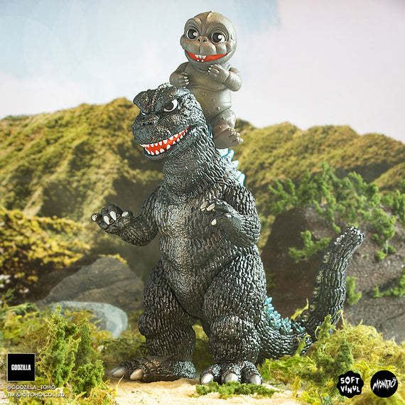 Godzilla, Minilla, Garbara Monsters Attack Soft Vinyl Figure Set