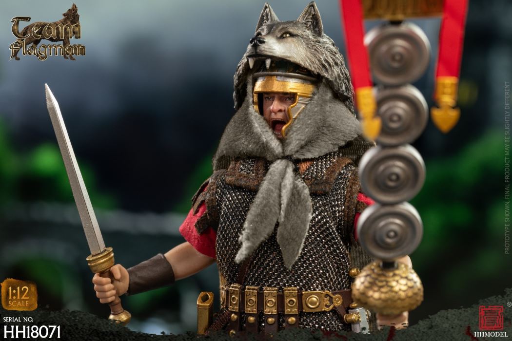 Imperial Legion-Centurion / Roman Camp Flag Bearer / Roman Team Flag Bearer 1/12