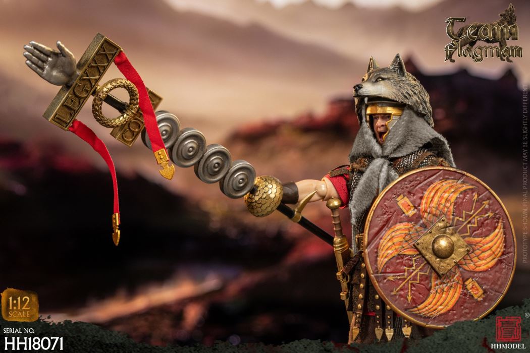 Imperial Legion-Centurion / Roman Camp Flag Bearer / Roman Team Flag Bearer 1/12