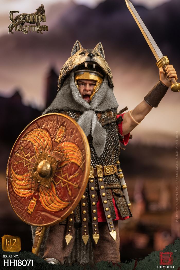 Imperial Legion-Centurion / Roman Camp Flag Bearer / Roman Team Flag Bearer 1/12