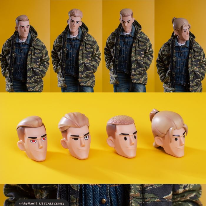 Male doll head sculpt set 3.0 [black hair/light brown] 1/6