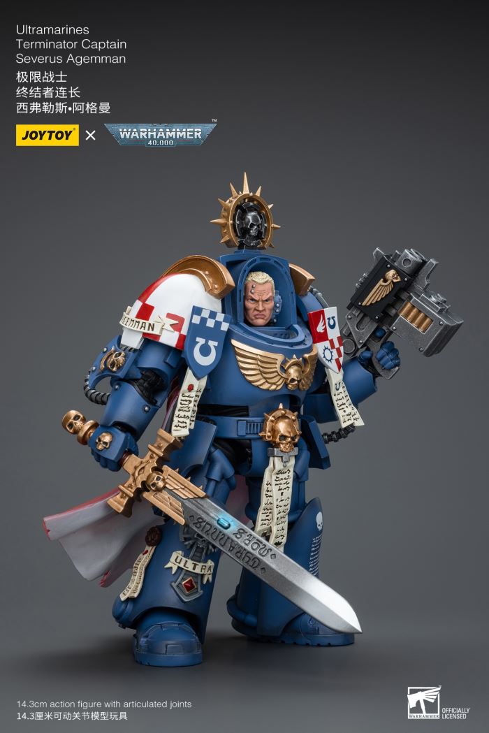 Ultramarines-Terminator Armor Think Tank/Terminator Captain Agyman/Team 3-person group 1/18