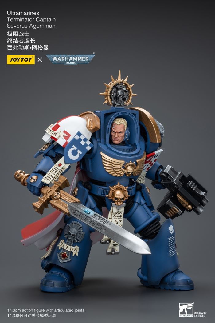 Ultramarines-Terminator Armor Think Tank/Terminator Captain Agyman/Team 3-person group 1/18