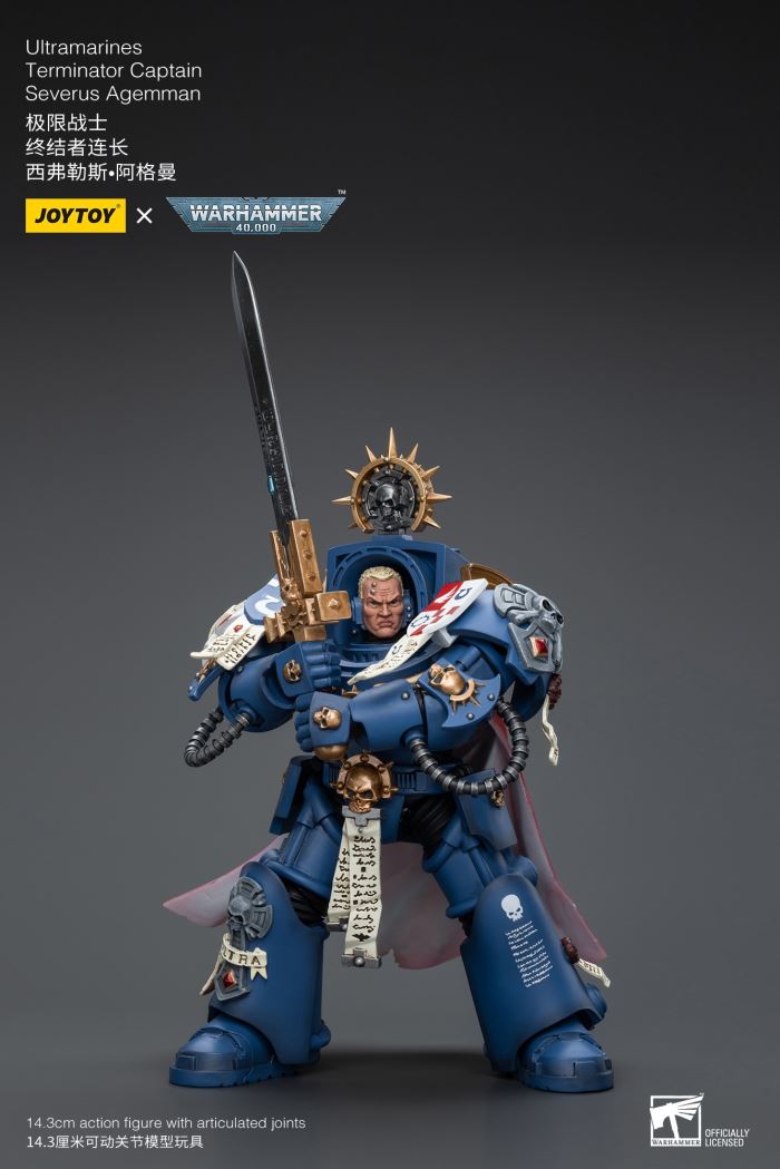Ultramarines-Terminator Armor Think Tank/Terminator Captain Agyman/Team 3-person group 1/18