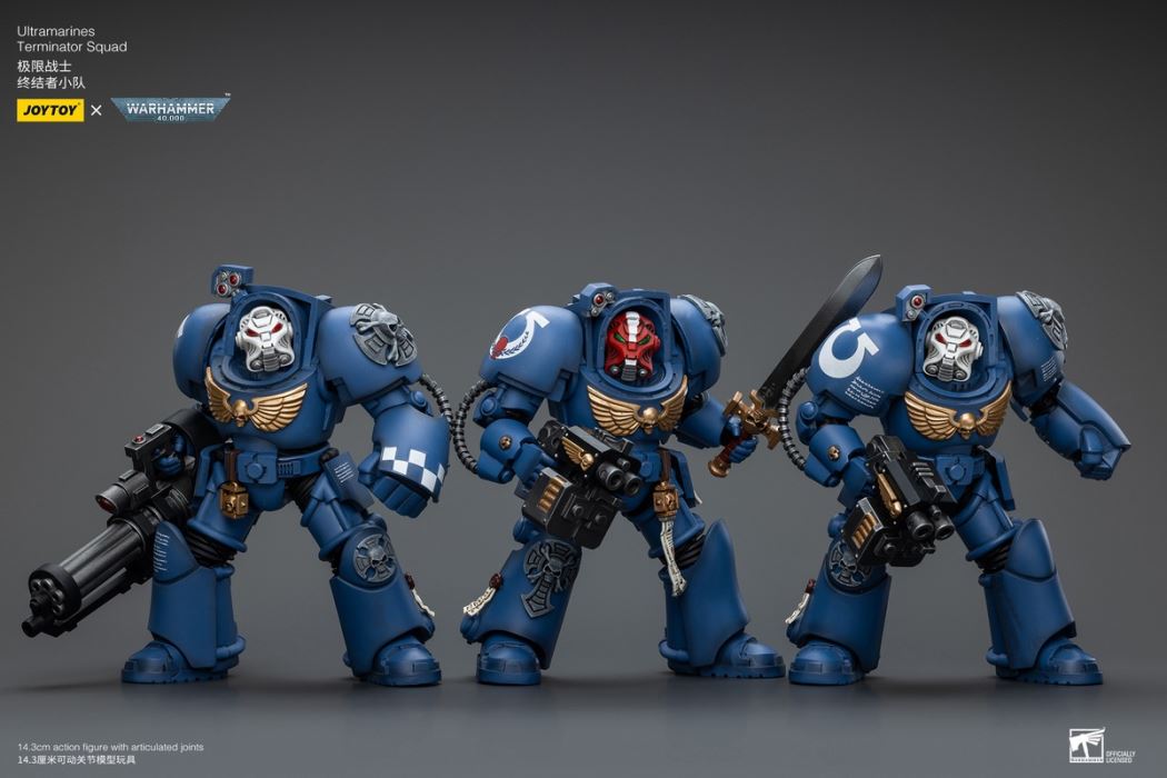 Ultramarines-Terminator Armor Think Tank/Terminator Captain Agyman/Team 3-person group 1/18