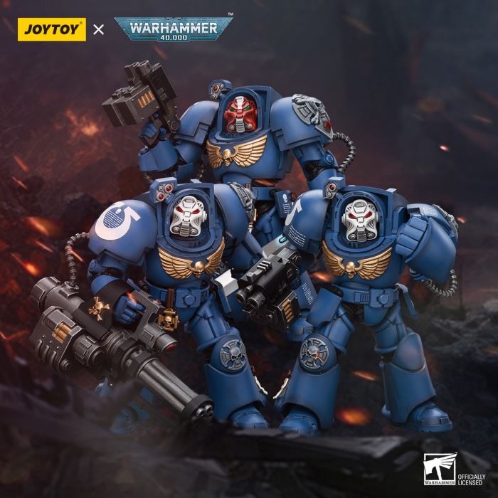 Ultramarines-Terminator Armor Think Tank/Terminator Captain Agyman/Team 3-person group 1/18