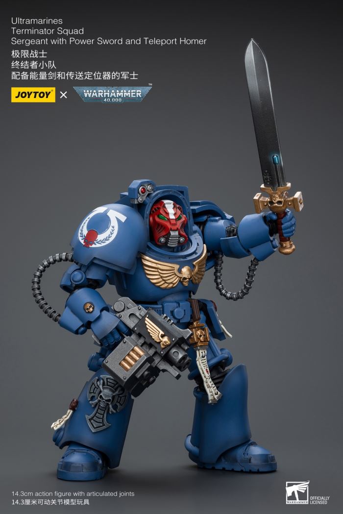 Ultramarines-Terminator Armor Think Tank/Terminator Captain Agyman/Team 3-person group 1/18