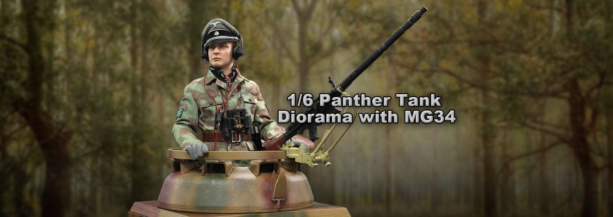 Panther tank scene (with MG34 machine gun) 1/6