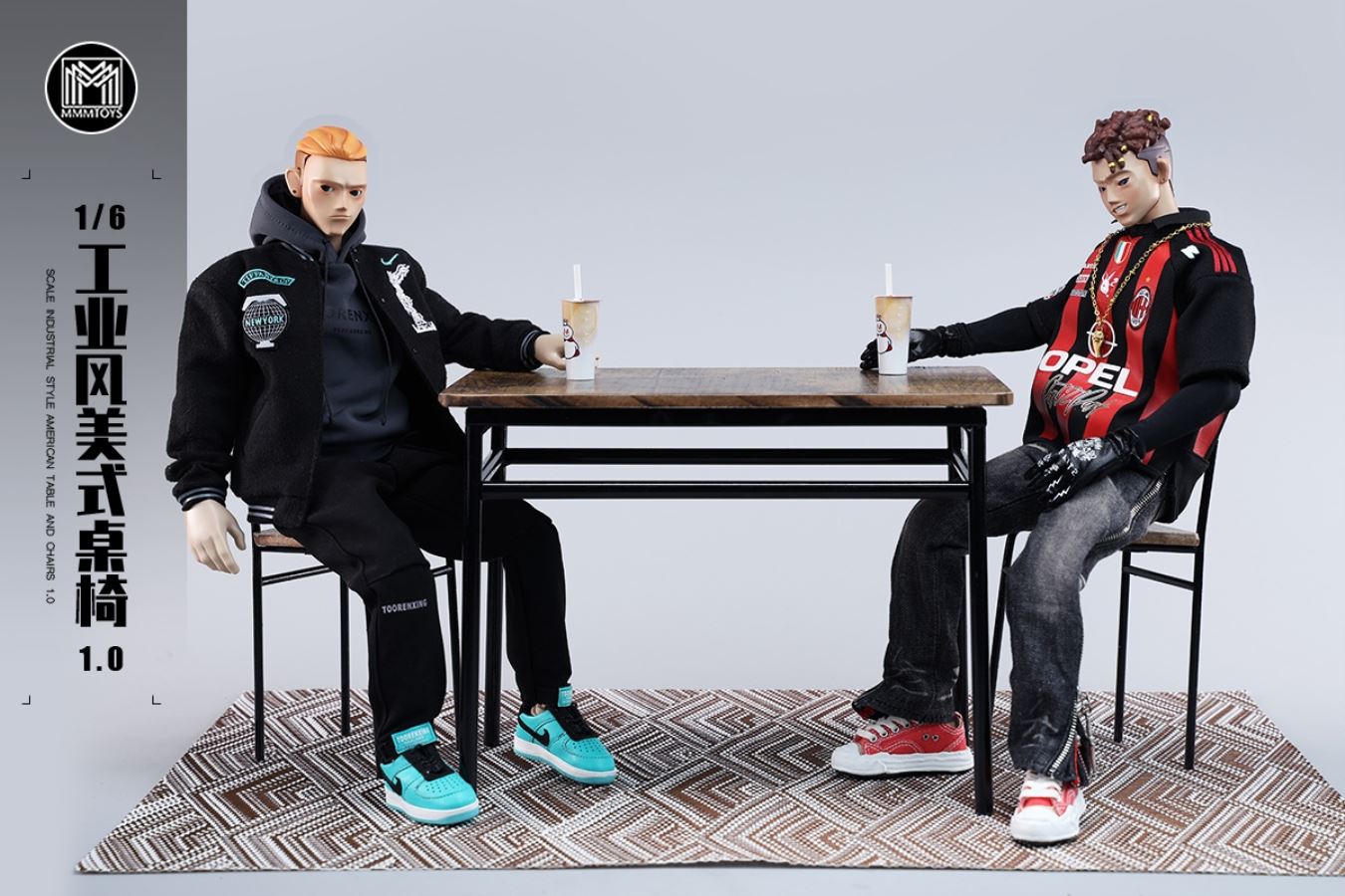 Industrial Style American Table and Chairs 1.0 1/6