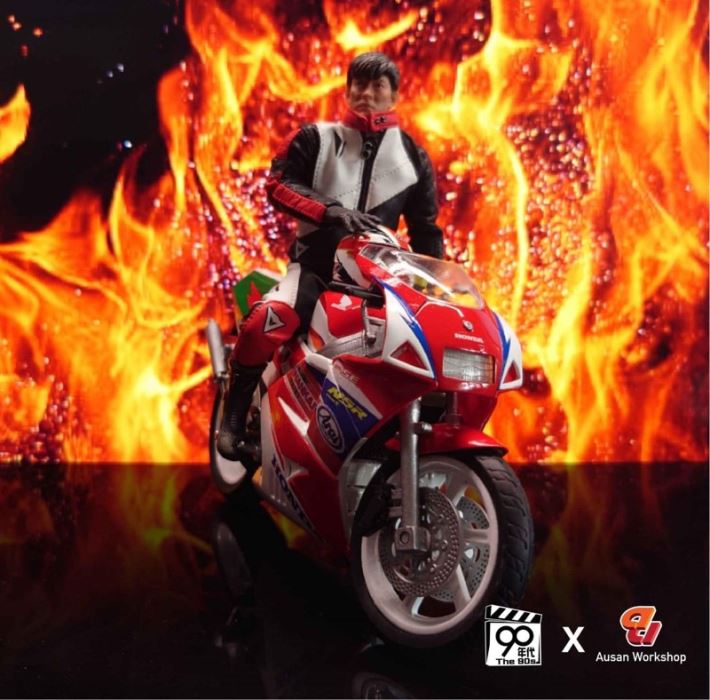 NSR Motorcycle (Red and White Latte Art) & Fire Chariot Motorcycle NSR 1/12