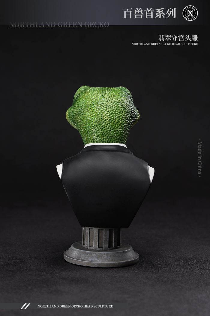 Northland Green Gecko Head Sculpture