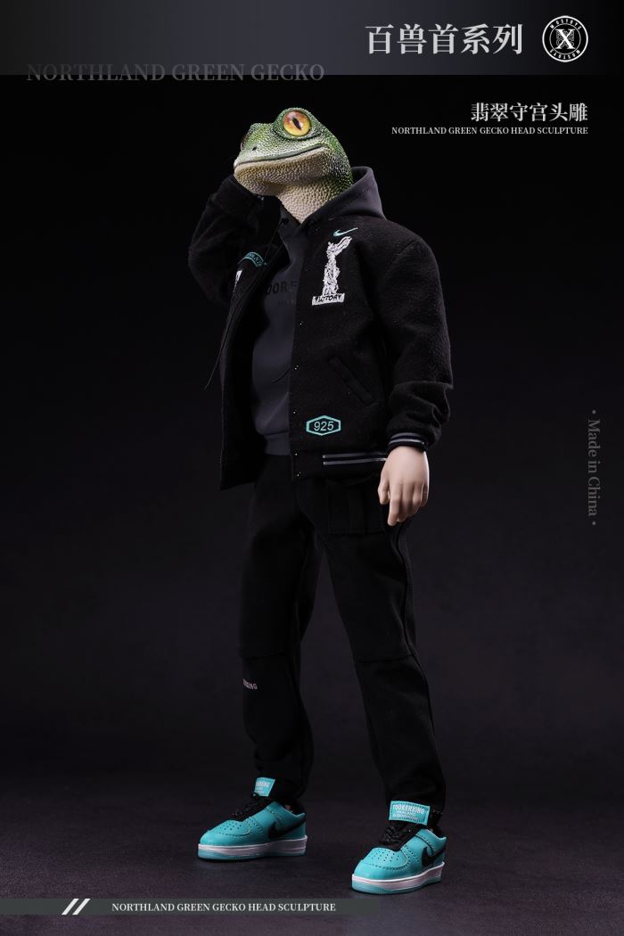 Northland Green Gecko Head Sculpture