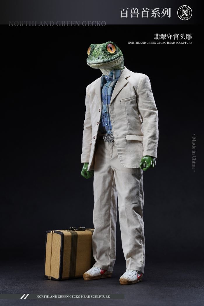 Northland Green Gecko Head Sculpture