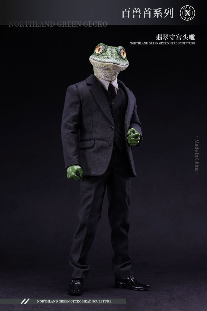 Northland Green Gecko Head Sculpture