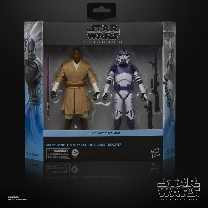 BLACK Series Mace Windu & Clone Trooper (187th Legion) [Anime The Clone Wars]