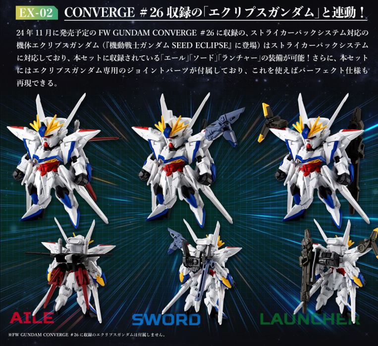 FW GUNDAM CONVERGE CORE Strike Gundam FULL WEAPON SET