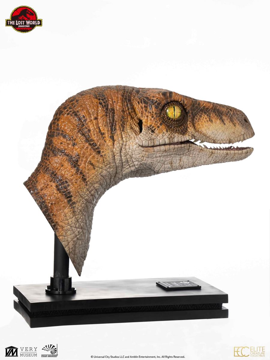 Male Velociraptor Life Size Bust (Jurassic Park : The Lost World)