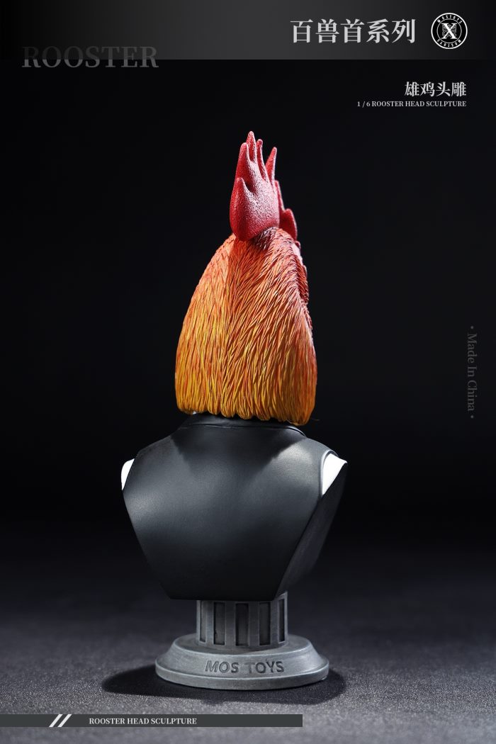 Rooster Head Sculpture