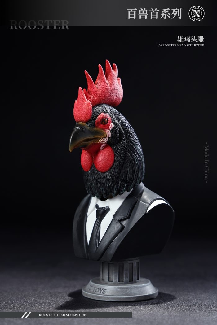 Rooster Head Sculpture