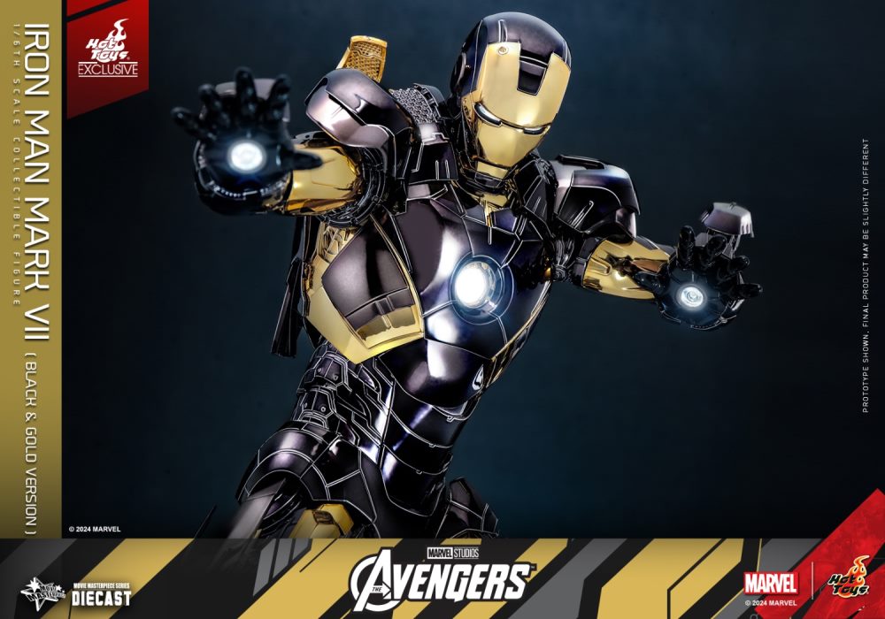 Iron Man Mark 7 (Black and Gold Electroplating Color Version) 1/6
