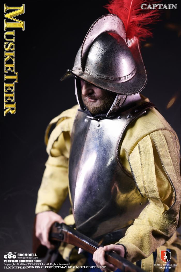 Empire Series - SPANISH CONQUISTADOR MUSKETEER SERGEANT (NICKEL SILVER EDITION) 1/6