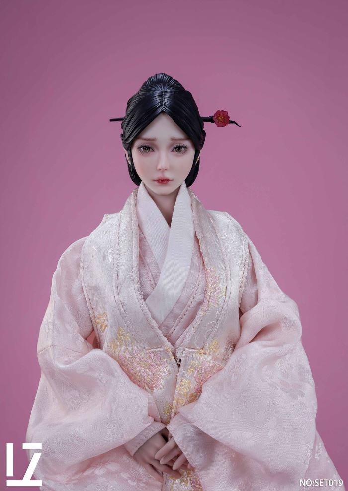 Ancient Costume Female Head Sculpture with Movable Eyes [SET019] 1/6