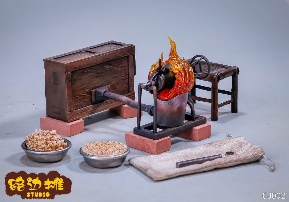 childhood memories Fried popcorn scene set 1/12