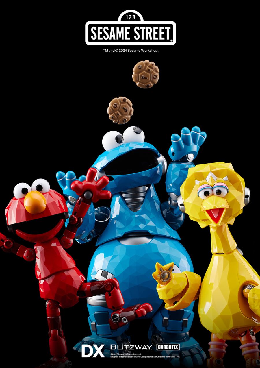 Carbotix Sesame Street Aciton Figure Elmo Big Bird Cookie Monster