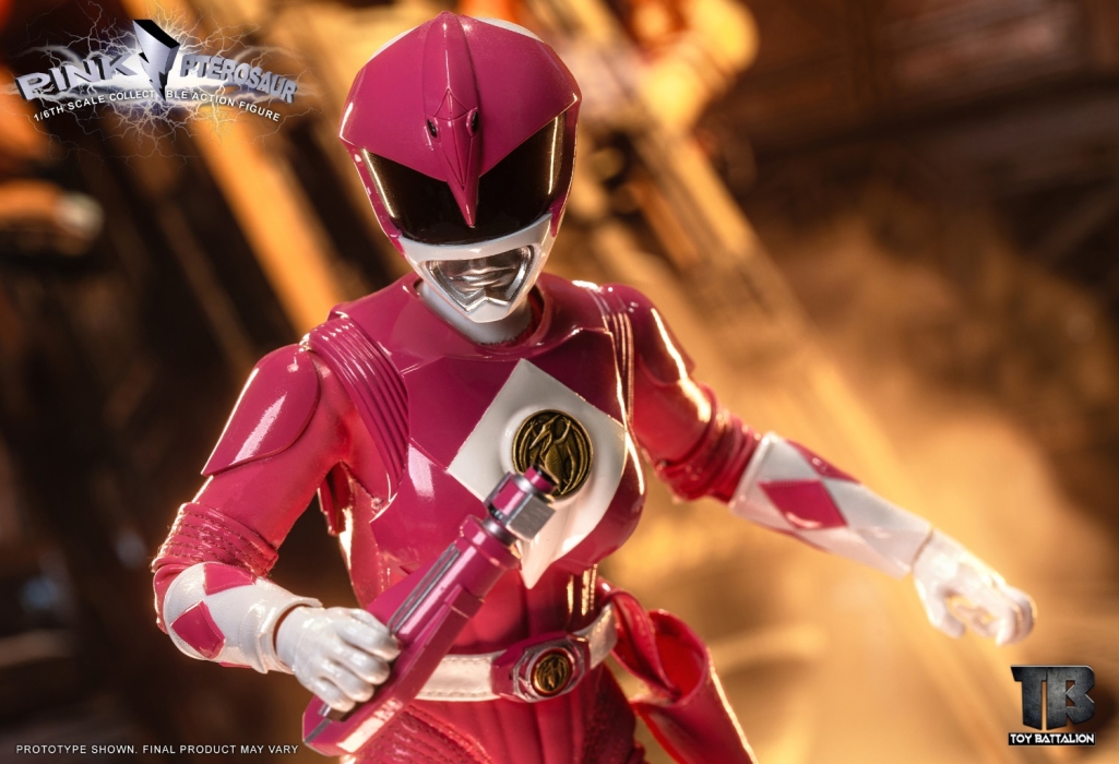 Yellow Sabretooth Tiger Warrior & Pink Pterosaur Warrior